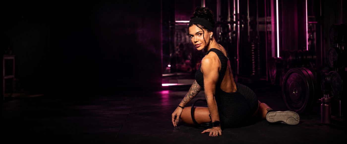Bruna Bonissoni treinando